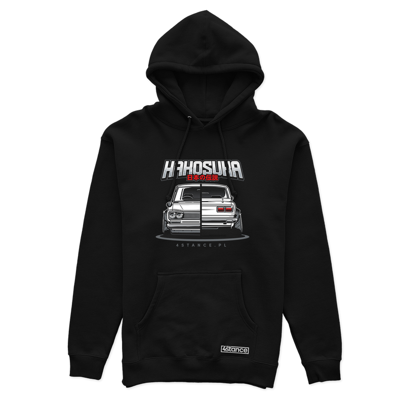 Black hooded sweatshirt NISSAN GT-R C110 HAKOSUKA