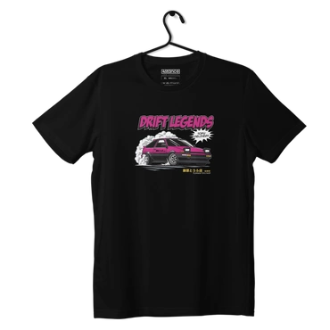 Czarny T-shirt koszulka TOYOTA AE86 PINK