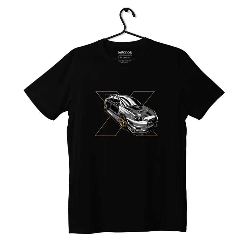 Schwarzes T-Shirt Mitsubishi Lancer EVO X