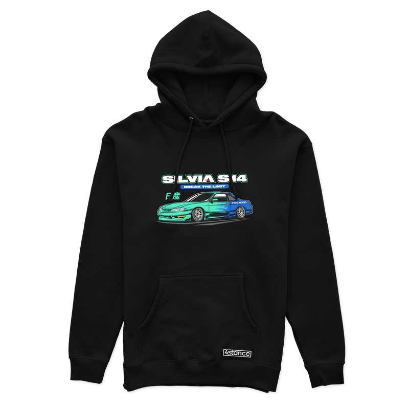 Čierna mikina s kapucňou NISSAN SILVIA S14 FALKEN
