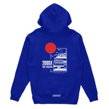 Bluza z kapturem Nissan 200SX S13 JDM niebieska