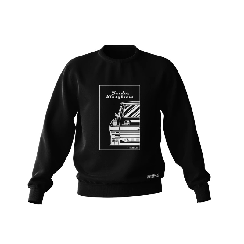 Schwarzes Sweatshirt RENAULT 5 Ich fahre einen Klassiker