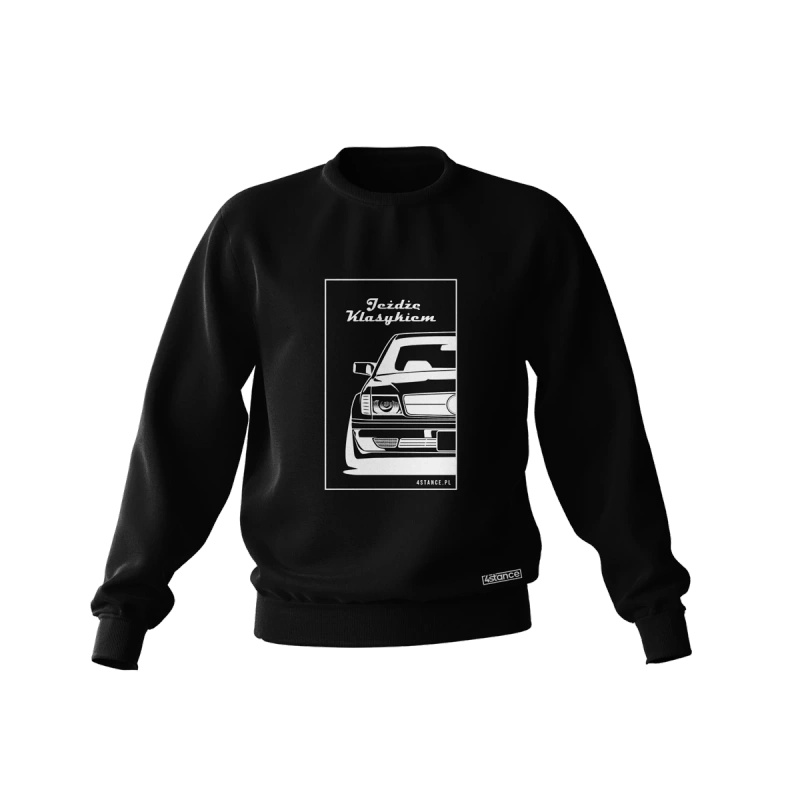 Schwarzes MERCEDES W126 Sweatshirt Ich fahre einen Klassiker