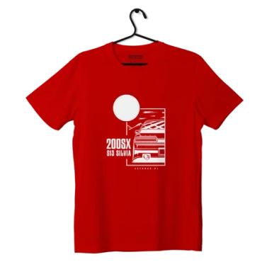 Nissan 200SX S13 JDM t-shirt red