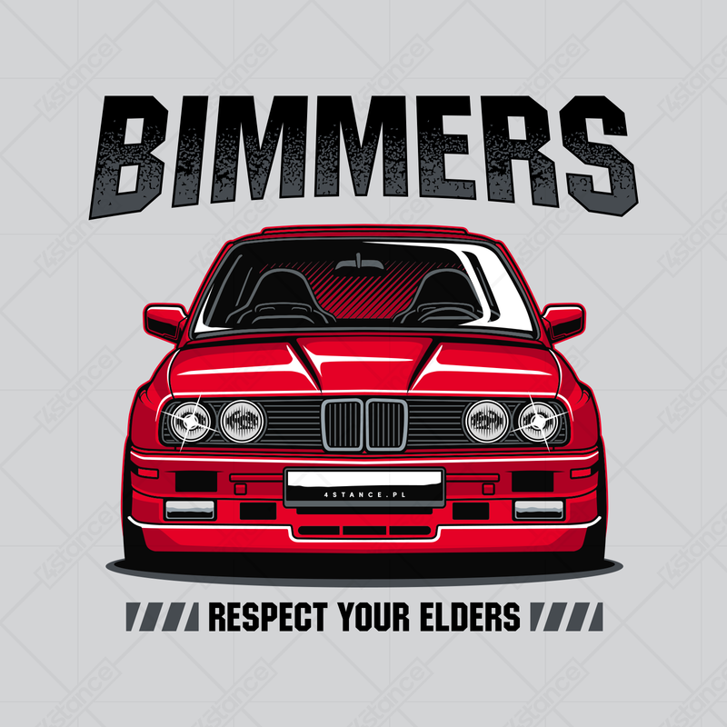 Weißes T-Shirt BMW E30 BIMMERS
