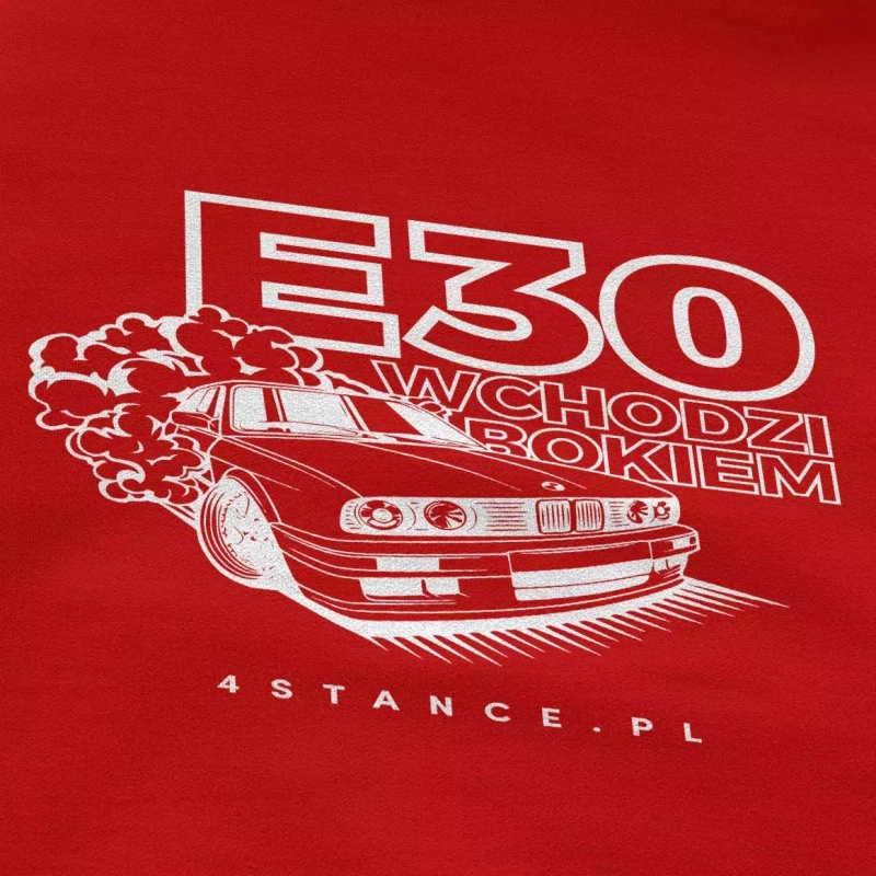 BMW E30 Känguru Sweatshirt Geht seitwärts rot