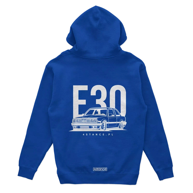BMW E30 Classic blue hooded sweatshirt
