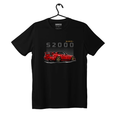 Czarny T-shirt koszulka HOND S2000