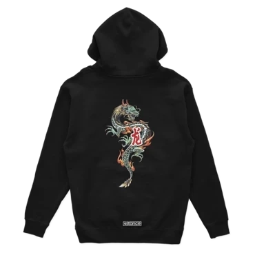 Czarna bluza z kapturem JAPAN DRAGON