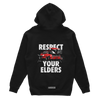 Schwarzer Hoodie RESPECT YOUR ELDERS