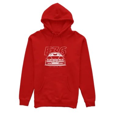 Bluza z kapturem przód BMW E36 czerwona