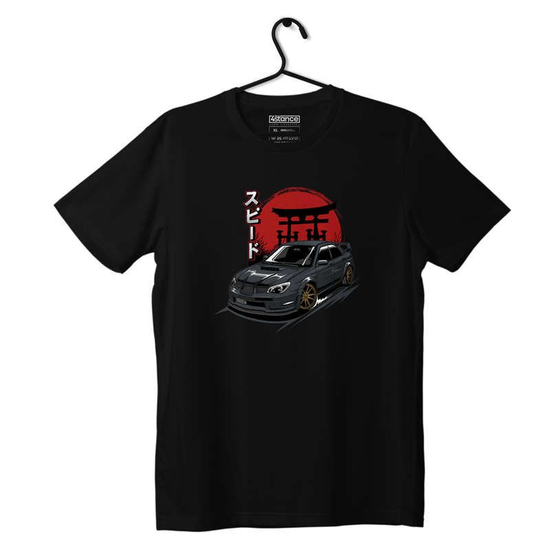 Schwarzes T-shirt SUBARU IMPREZA HAWKEYE
