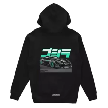 Czarna bluza z kapturem Nissan Skyline 35GT-RR