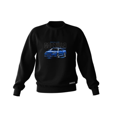 Čierna mikina NISSAN R34 GODZILLA