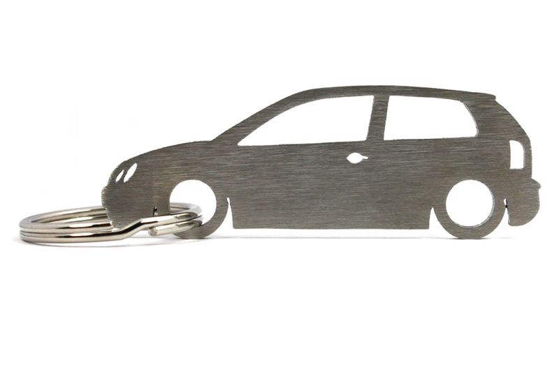Stainless steel VW Volkswagen Polo 9N 3d key ring