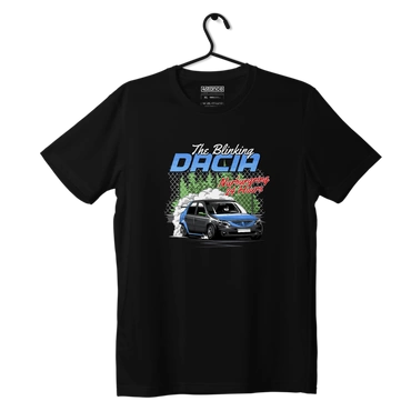 Czarny T-shirt koszulka Dacia Logan