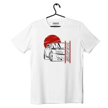 White TOYOTA SUPRA MK4 JAPAN T-shirt