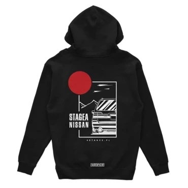 Czarna bluza z kapturem NISSAN STAGEA JDM