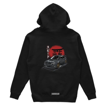 Schwarzer SUBARU IMPREZA HAWKEYE Hoodie