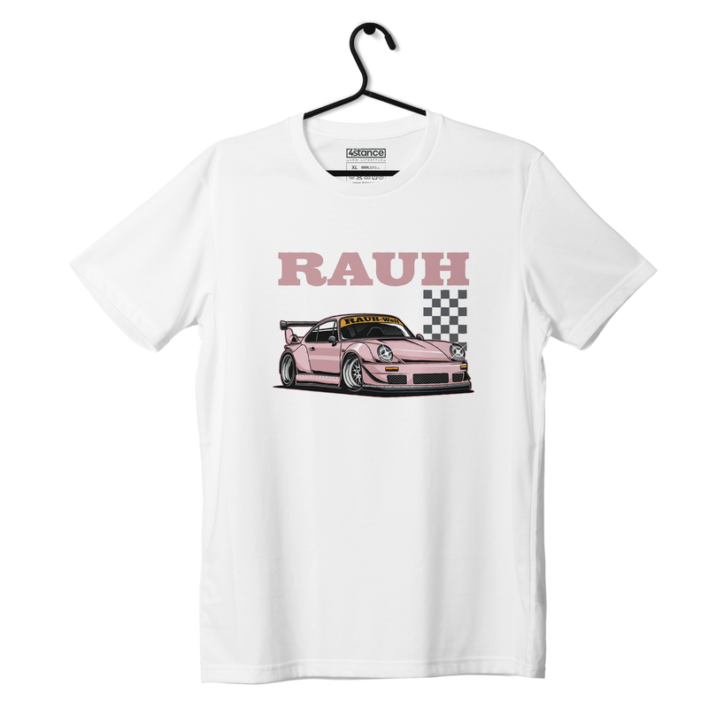 Weißes T-Shirt Porsche 911 RWB PINK