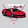 Schwarzer HONDA NSX LEGEND Kapuzenpullover