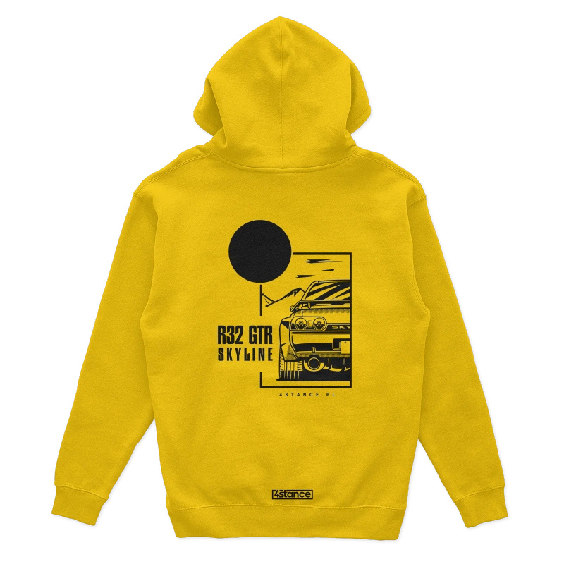 Nissan Skyline 32 GTR hoodie yellow