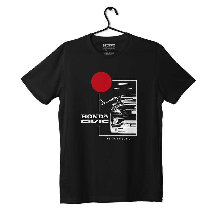 Schwarzes T-shirt HONDA CIVIC IX