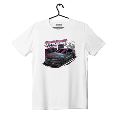 White Nissan S15 Street Racing T-Shirt