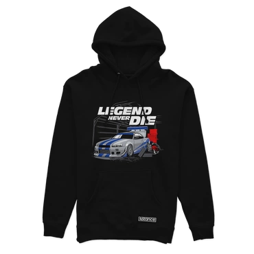 Black hoodie LEGEND NEVER DIE