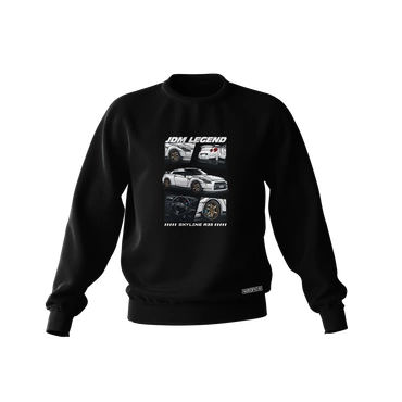 Black NISSAN SKYLINE R35 MANGA sweatshirt