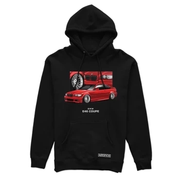 Czarna bluza z kapturem BMW E46 coupe
