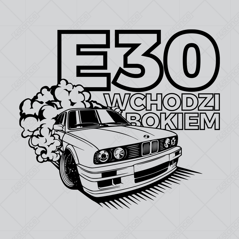 BMW E30 Sweatshirt Side Enters Yellow