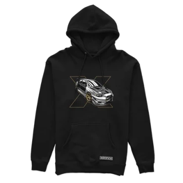 Czarna bluza z kapturem Mitsubishi Lancer EVO X