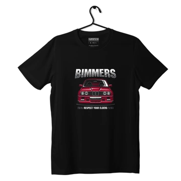Czarny T-shirt koszulka BMW E30 BIMMERS