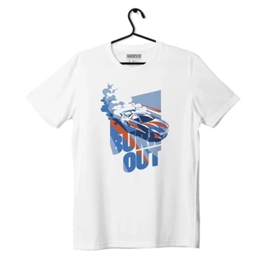 Biały T-shirt MAZDA RX-7 BURNOUT