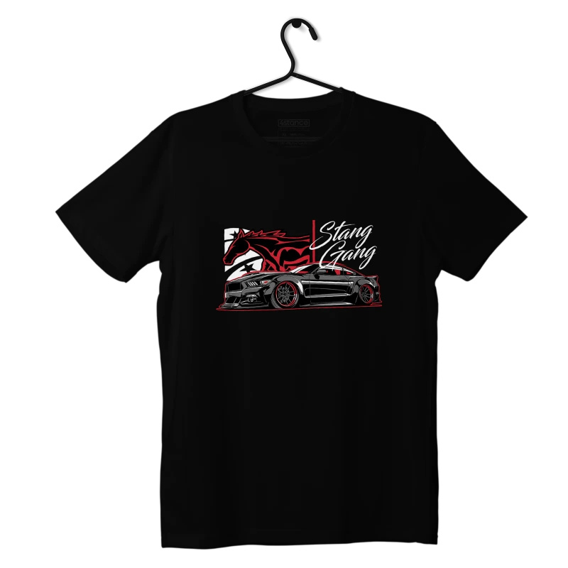 Black T-shirt shirt FORD Mustang Stang Gang