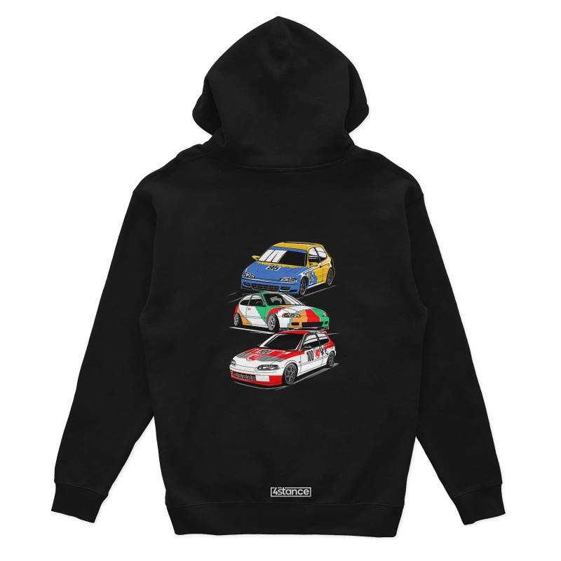 Černá mikina s kapucí Honda Civic EG6 Legend