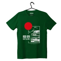 Nissan Skyline 33 GTR t-shirt green