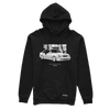 Black hoodie with a hood Mercedes-Benz W210 sedan