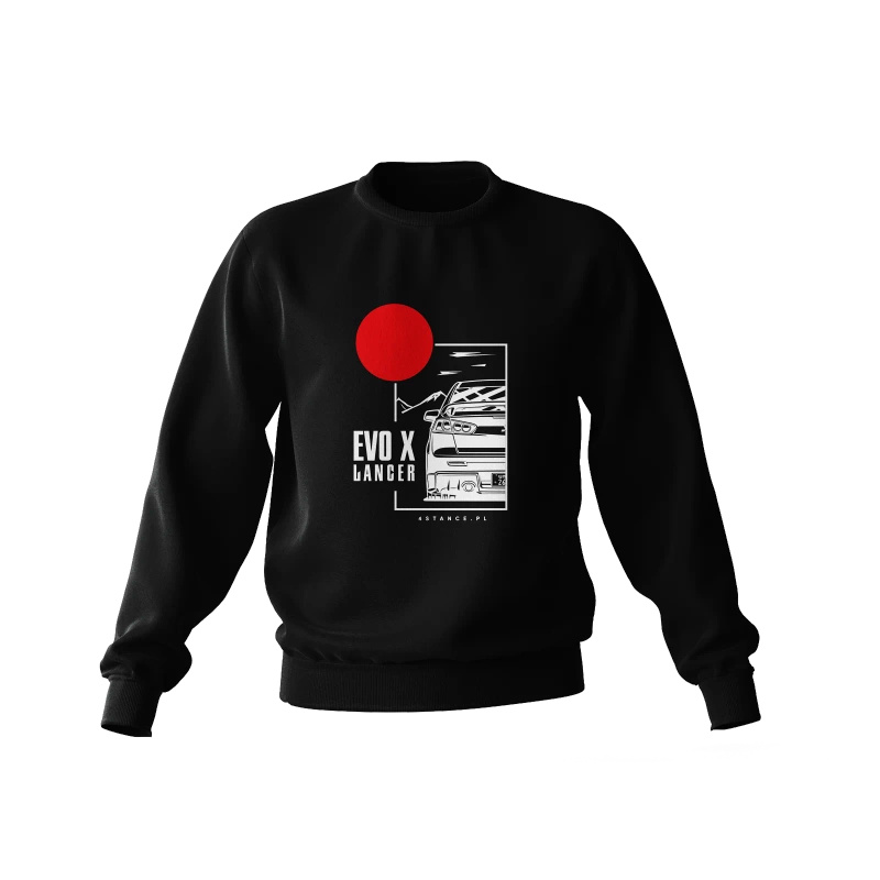 Mitsubishi Lancer Evo X Sweatshirt schwarz