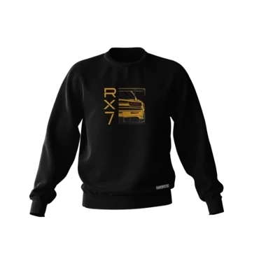 MAZDA RX-7 RX7 YELLOW čierna mikina