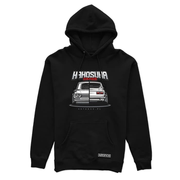 Black hooded sweatshirt NISSAN GT-R C110 HAKOSUKA
