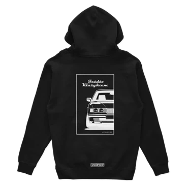 Czarna bluza z kapturem BMW E32 Jeżdżę klasykiem
