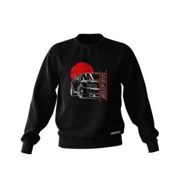 Černá mikina TOYOTA SUPRA MK4 JAPAN