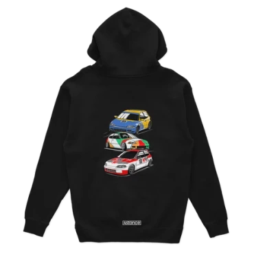 Czarna bluza z kapturem Honda Civic EG6 Legend