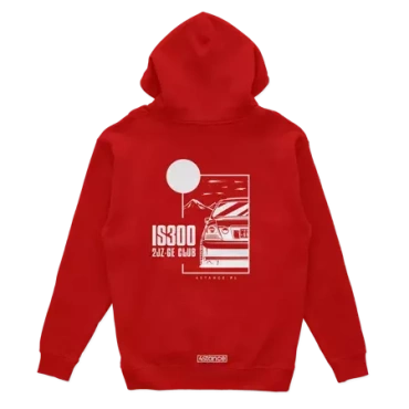 Lexus IS IS300 JDM červená mikina s kapucí
