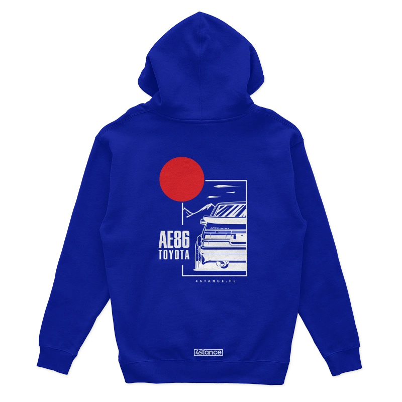Toyota AE86 blue hooded sweatshirt