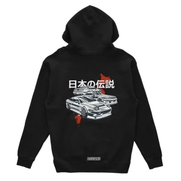 Czarna bluza z kapturem Japan LEGENDS