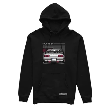 Czarna bluza z kapturem NISSAN R34 TURBO