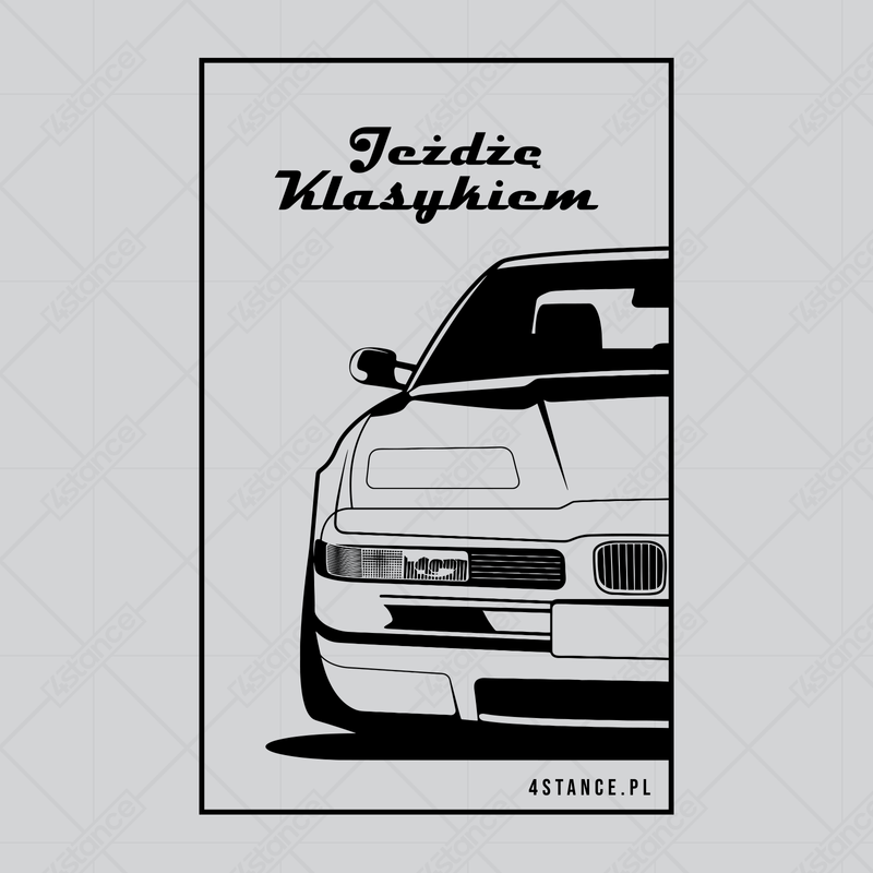 Schwarzer Hoodie BMW E31 Ich fahre einen Klassiker